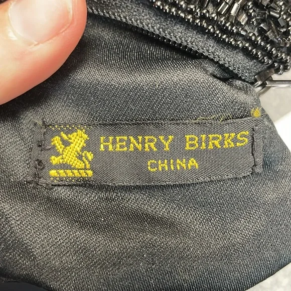 Beautiful Vintage Henry Birks Black Beaded Coin Purse - Picture 4 of 7